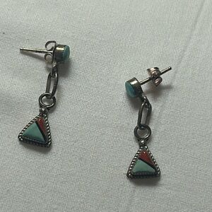 Silver and turquoise earringsrings